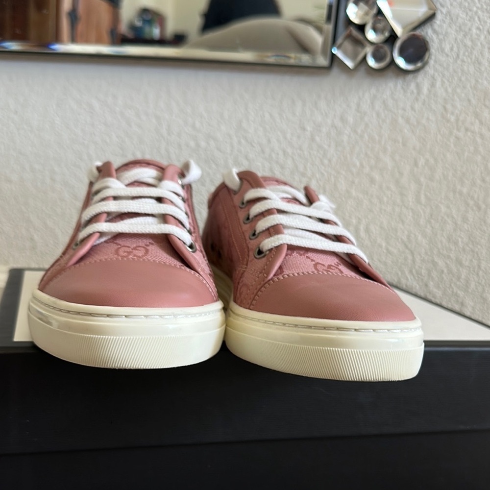 Gucci Tess S Gomma Women's Rose GG Monogram Sneakers Size 37 / 7 - Picture 6 of 16
